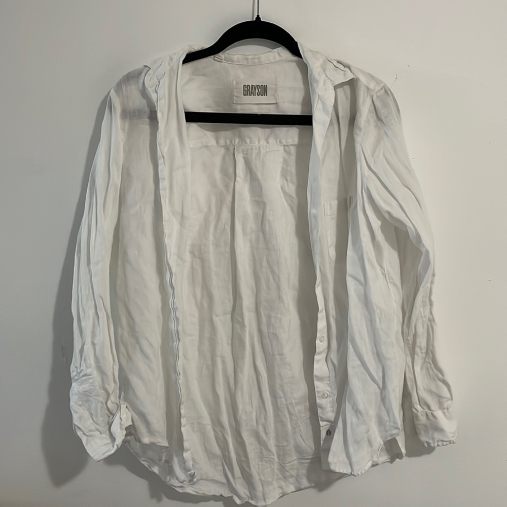 Grayson The Hero White Linen Shirt